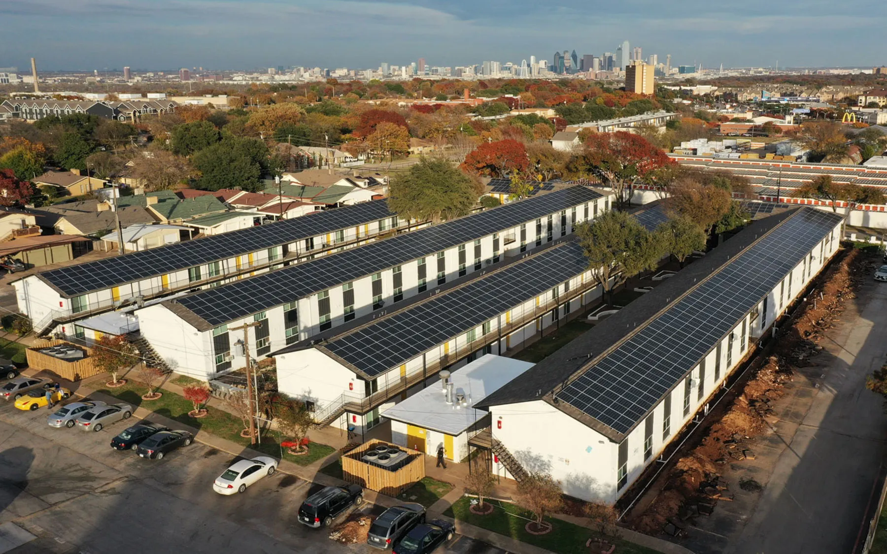 French Colony commercial solar installation in Dallas, TX