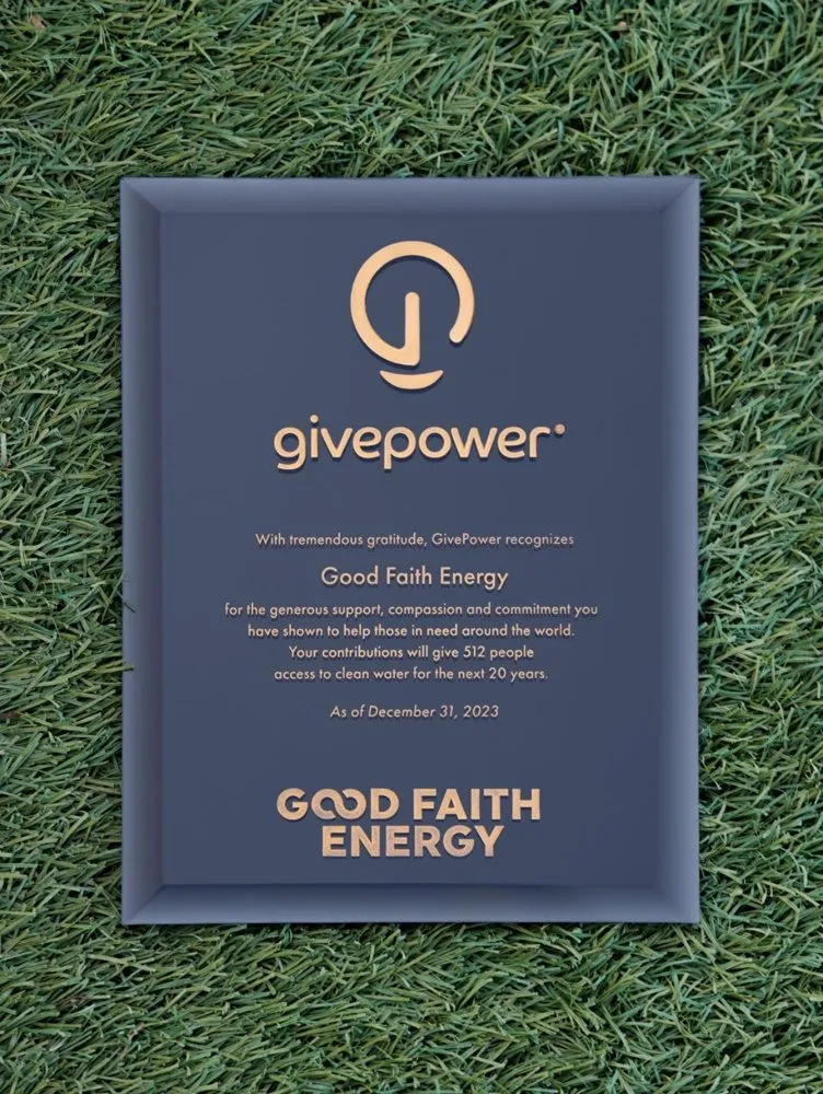 GivePower Solar Water Farm bringing clean drinking water to a community