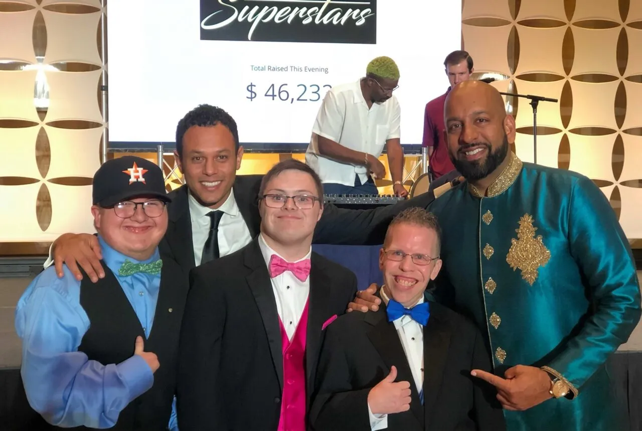 Night of Superstars gala honorees celebrating with supporters