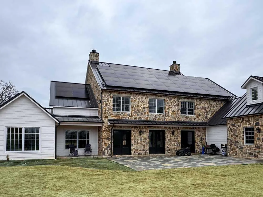 home with solar panels