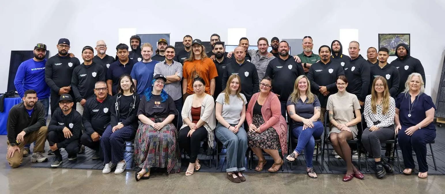 Good Faith Energy team photo, a Texas solar and roofing company in Addison, Texas