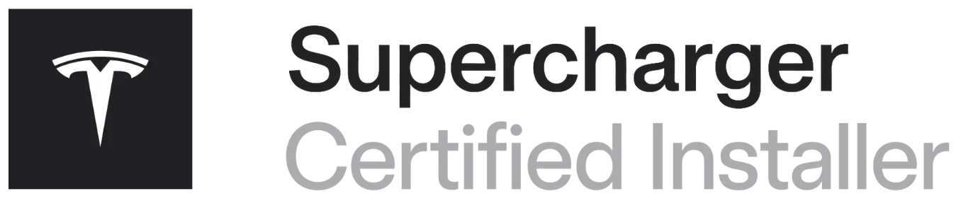 Tesla Supercharger Certified Installer badge held by Good Faith Energy in Texas