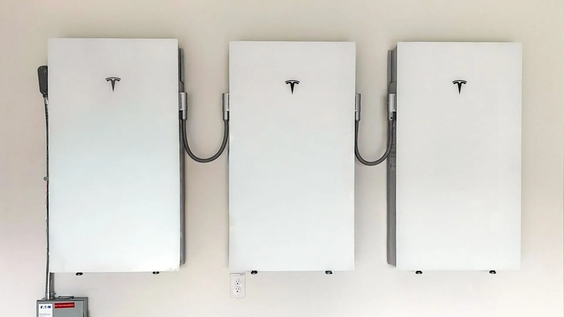 Solar panels and Tesla Powerwall battery installation