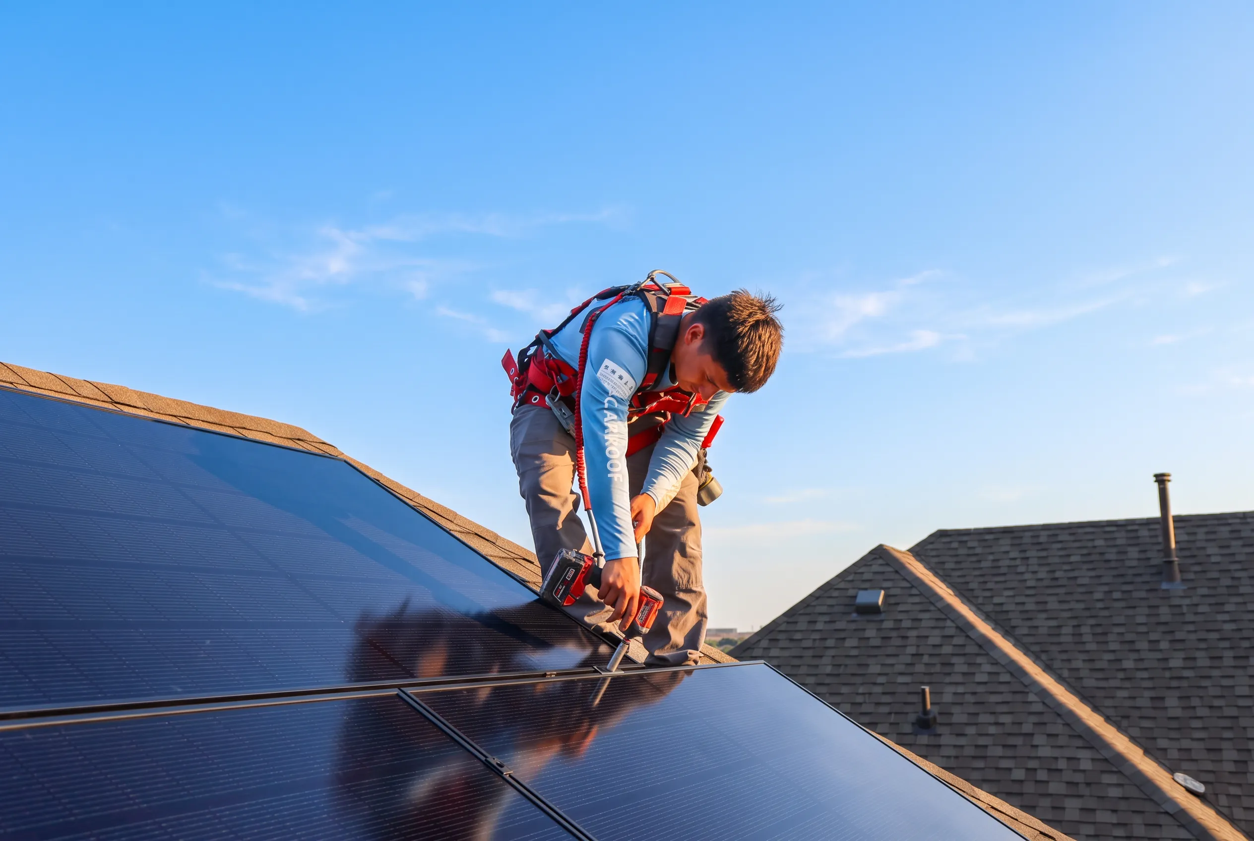 Good Faith Energy crew installing solar in Richardson, Texas