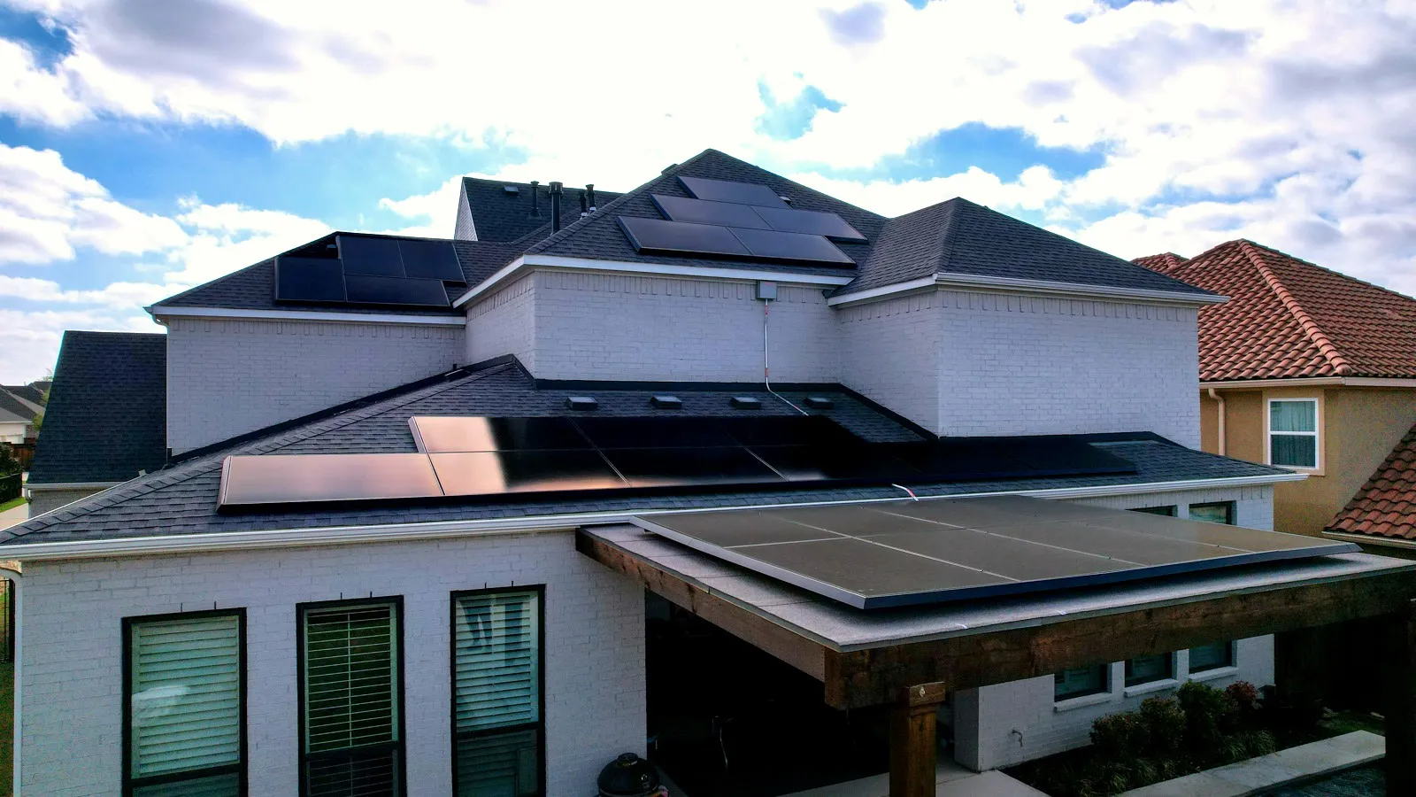 Solar panels installed on a Texas home by Good Faith Energy