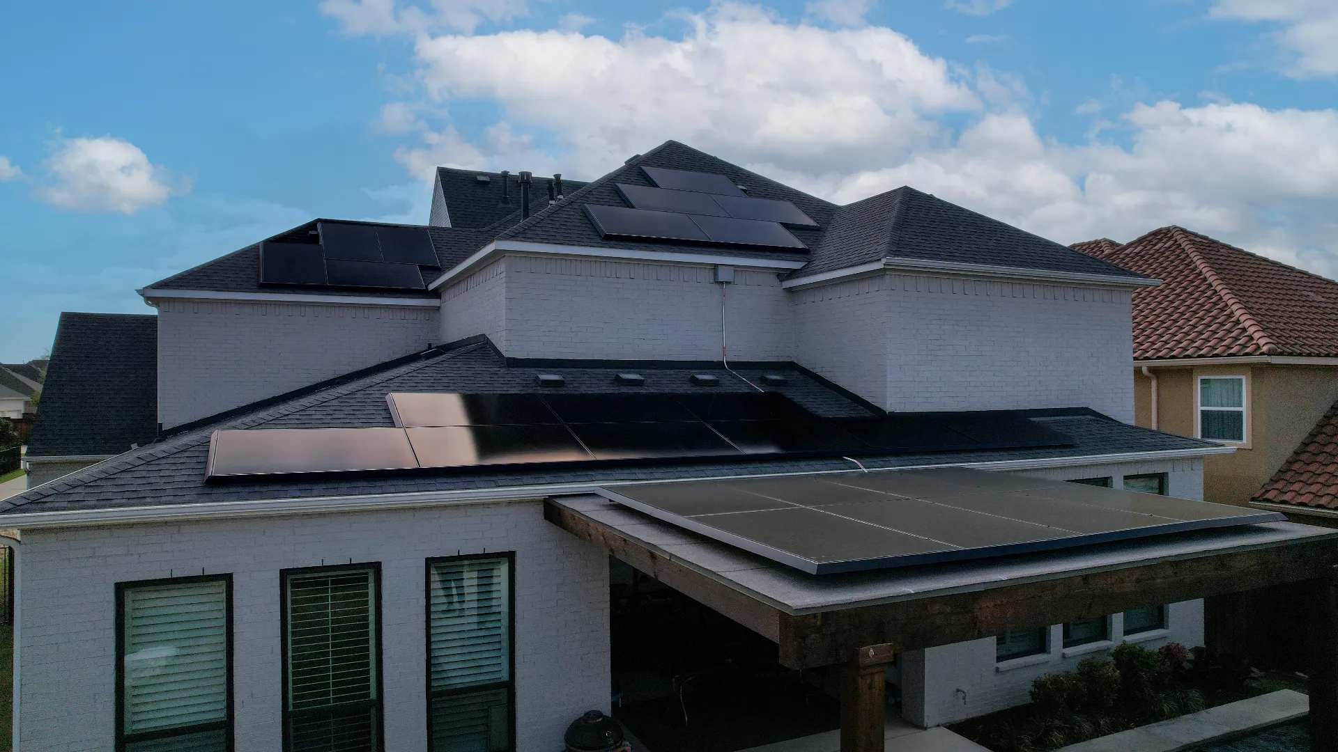 Good Faith Energy crew installing solar in Cypress, Texas