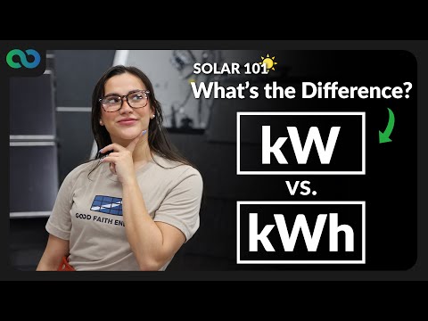 Solar 101 | What&#039;s the Difference? kW VS. kWh