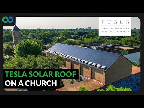 Tesla Solar Roof Installation on a Church